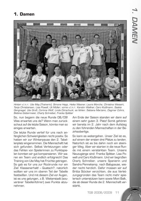 Bessunger Handball-Saison 08/09 - TGB 1865 Darmstadt