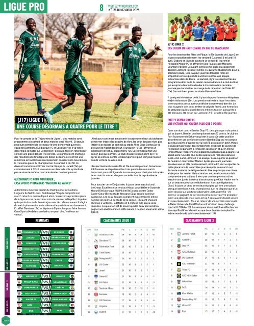 Journal wiwsport n176 - 07 avril 2023