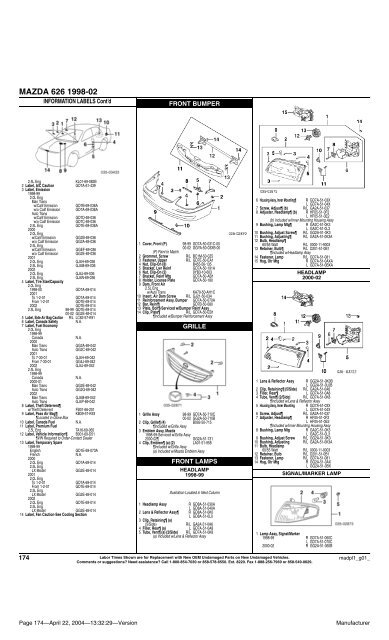 MAZDA 626 1998-02 - MAZDASPEED MOTORSPORTS ...
