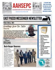 East Pasco Messenger Newsletter - Winter 2023