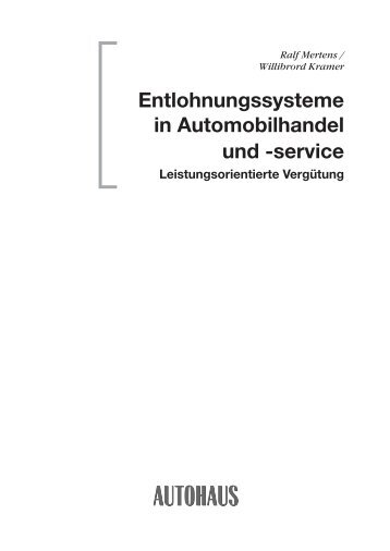 Entlohnungssysteme in Automobilhandel und -service