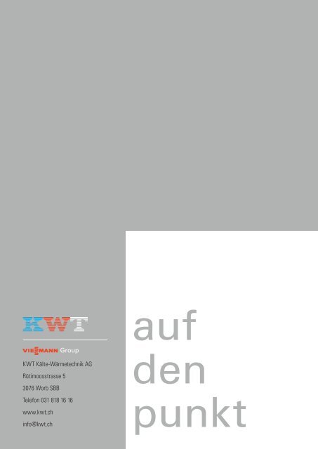 auf den Punkt - Ausgabe 01 2011 - Kwt - Viessmann