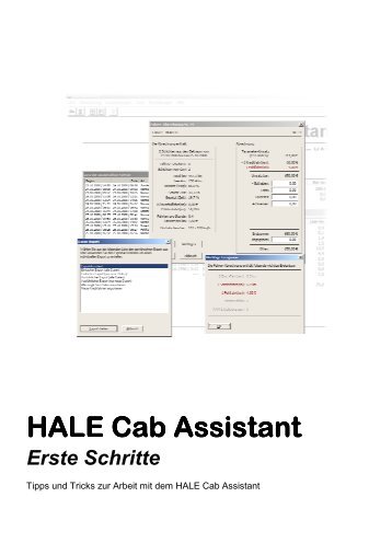 Cab Assistant - Heft Erste Schritte de - HALE electronic GmbH