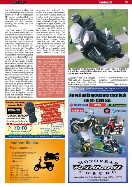 Kawasaki Versys 1000 Peugeot Satelis 2 - ZWEIRAD-online