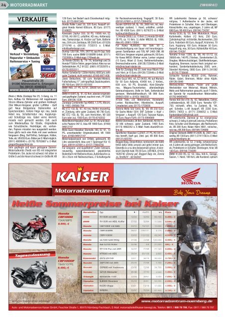 Heimatzeitung der fränkischen Biker - ZWEIRAD-online