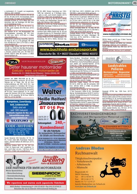 Heimatzeitung der fränkischen Biker - ZWEIRAD-online