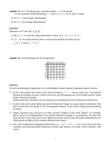 Aufgabe 11. Sei D die Menge aller rationalen Zahlen x ∈ Q ... - M10