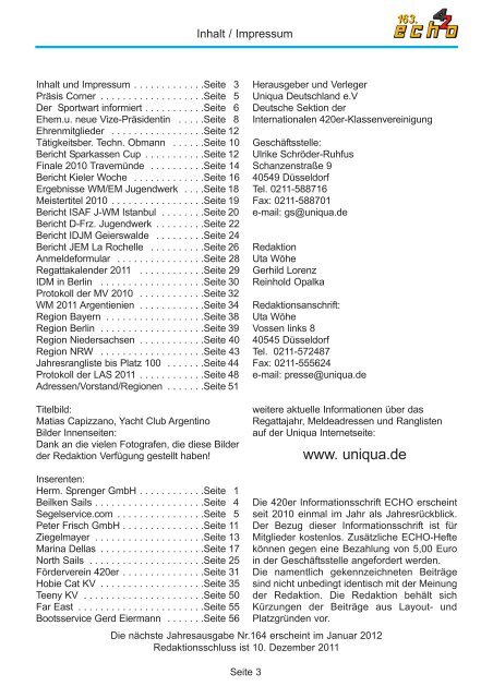 Jahresheft 2010 Heft Nr. 163 - Uniqua Deutschland