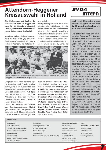 Ausgabe 1 - SV 04 Attendorn e.V.