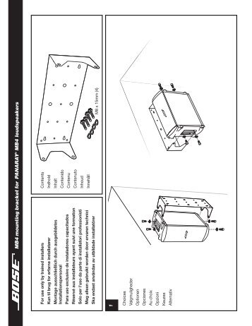 MB4 mounting bracket for Panaray MB4 loudspeakers - Bose