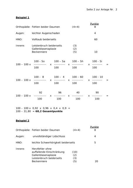 PDF 'Anlage 2 "Medizinische Punktetabelle" zu den Richtlinien - auf ...