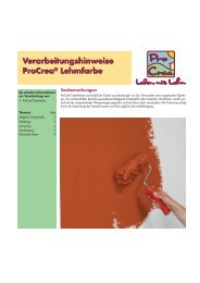 Verarbeitungshinweise ProCrea® Lehmfarbe ... - Harrer GmbH