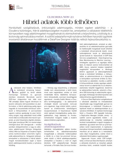 Computerworld magazin 2023.04.05. LIV. évfolyam 07. szám