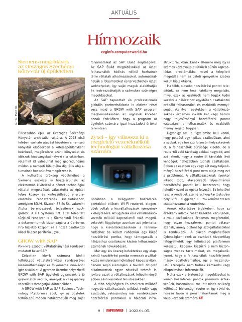 Computerworld magazin 2023.04.05. LIV. évfolyam 07. szám