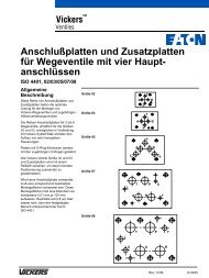 Anschlußplatten und Zusatzplatten für Wegeventile mit vier Haupt ...