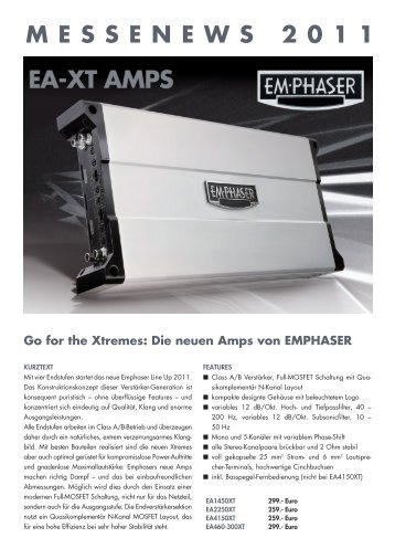 Go for the Xtremes: Die neuen Amps von EMPHASER - Acr