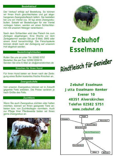 Zebuhof Esselmann - in Alverskirchen