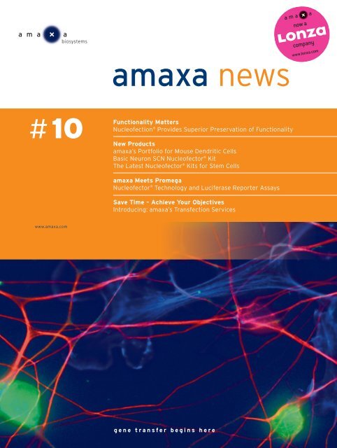 amaxa news #10 - Lonza AG