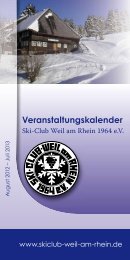 Veranstaltungskalender - Ski-Club Weil am Rhein
