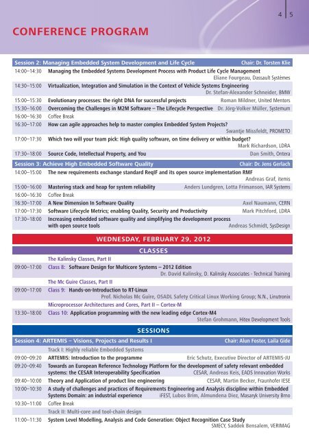 ConFEREnCE PRoGRAM - Escrypt