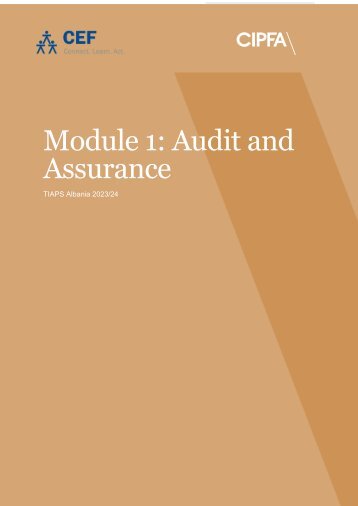 TIAPS Module 1 Audit and Assurance workbook