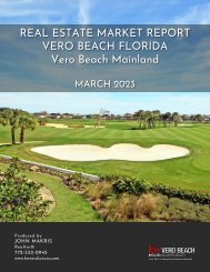 Vero Beach Mainland Real Estate Market Report March 2023