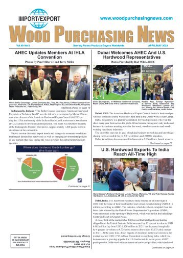 Import/Export Wood Purchasing News - April/May 2023 