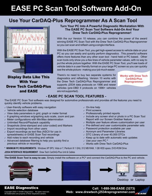 EASE PC Scan Tool Software Add-On EASE For Drew ...