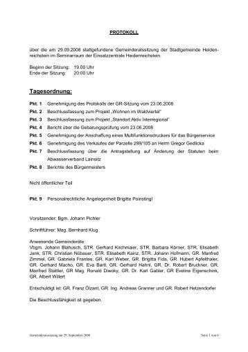 Gemeinderatssitzung 2008-09 (31 KB) - .PDF - Heidenreichstein