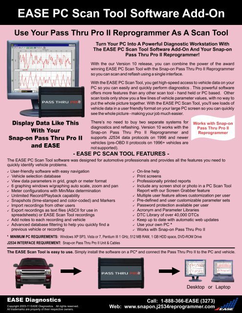 EASE PC Scan Tool Software Add-On - EASE Add-Ons For Snap-on ...