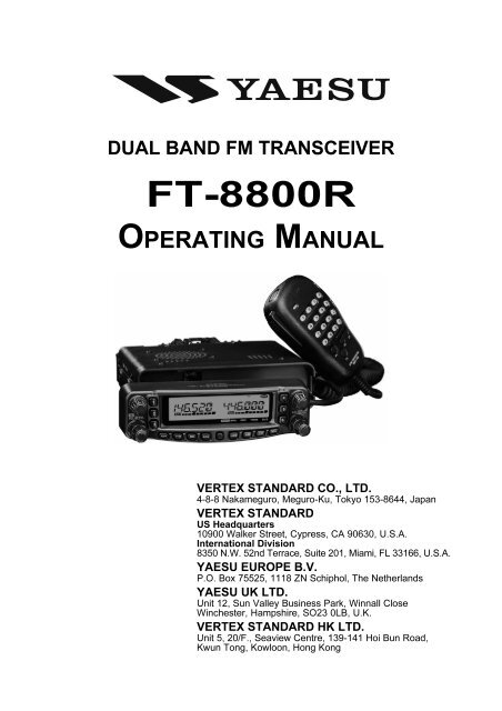 Manuale Di Servizio Per Yaesu FT-51 R