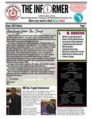 The Informer - The Black Educators’ Caucus  of Hernando County, Inc. Newsletter - Winter 2023 Edition