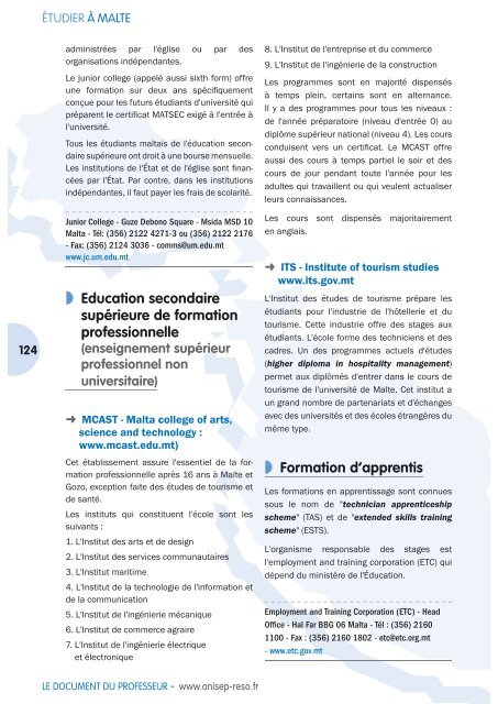 LE DOCUMENT DU PROFESSEUR - Académie de Clermont-Ferrand