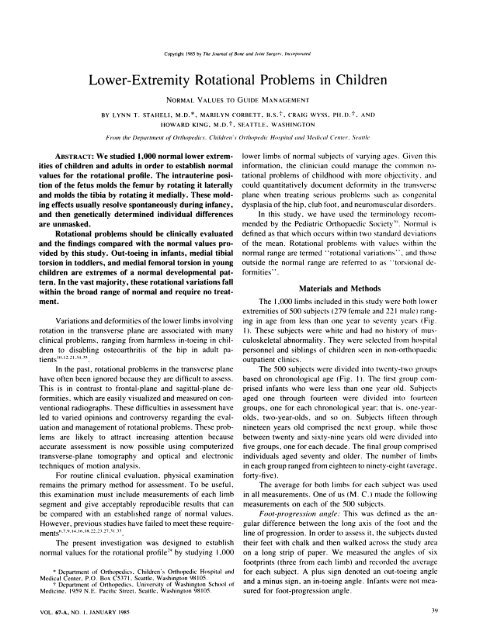 Lower-Extremity Rotational Problems in Children - The Journal of ...