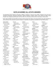 ncpa academic all-state awards - Nebraska School Activities ...