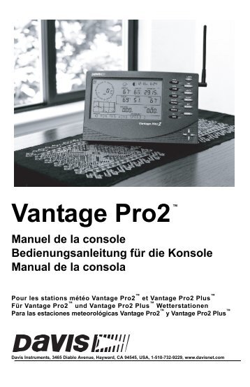 Vantage Pro2 - Davis Instruments Corp.