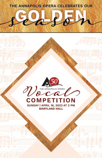35th Annual Annapolis Opera Vocal Competition