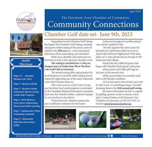 April 2023 Newsletter – Community Connections