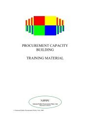 PROCUREMENT CAPACITY BUILDING TRAINING MATERIAL