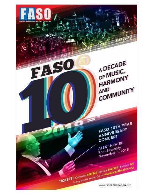 FASO's 10th Year Anniversary 2018 Program Book 