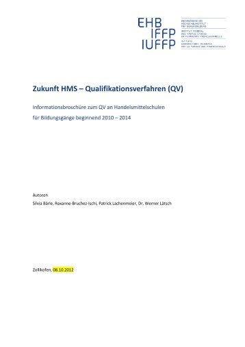 Zukunft HMS – Qualifikationsverfahren - EHB