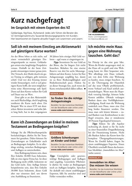vznews, Deutschland, April, Ausgabe 70