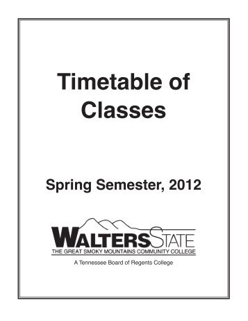 Spring 2012 - Walters State Community College