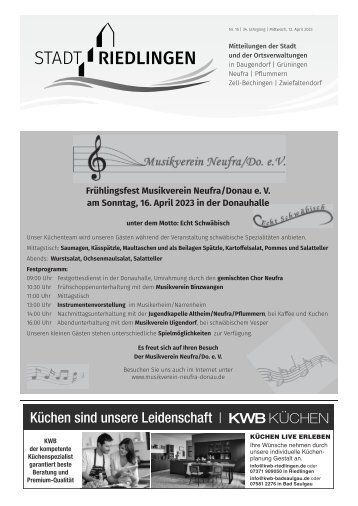 12.04.2023 Amtliches Mitteilungsblatt Riedlingen