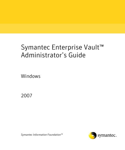 symantec enterprise vault appliance