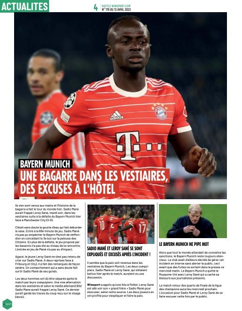 Journal wiwsport n179 - 13 avril 2023