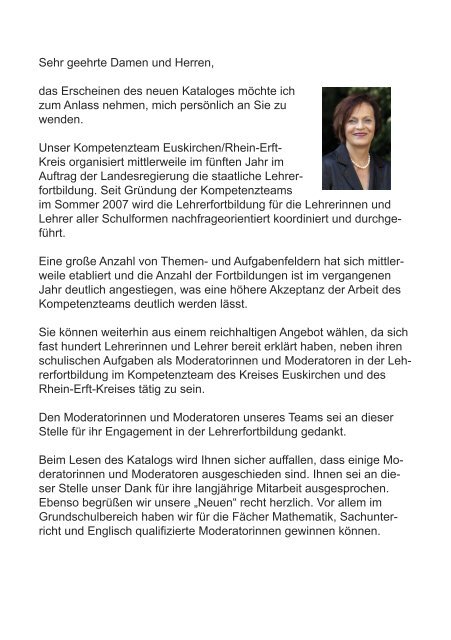 Fächerübergreifend - Lehrerfortbildung NRW