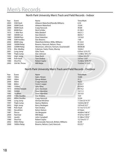 Track and Field Media Guide