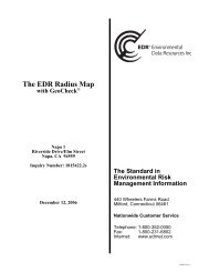 The EDR Radius Map with GeoCheck - Envirostor