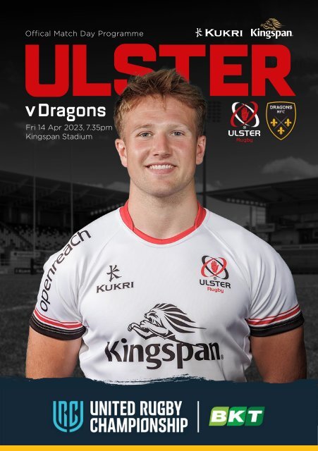 BKT-URC Ulster Rugby Match Day Programme v Dragons